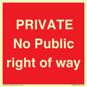PRIVATE No Public right of way